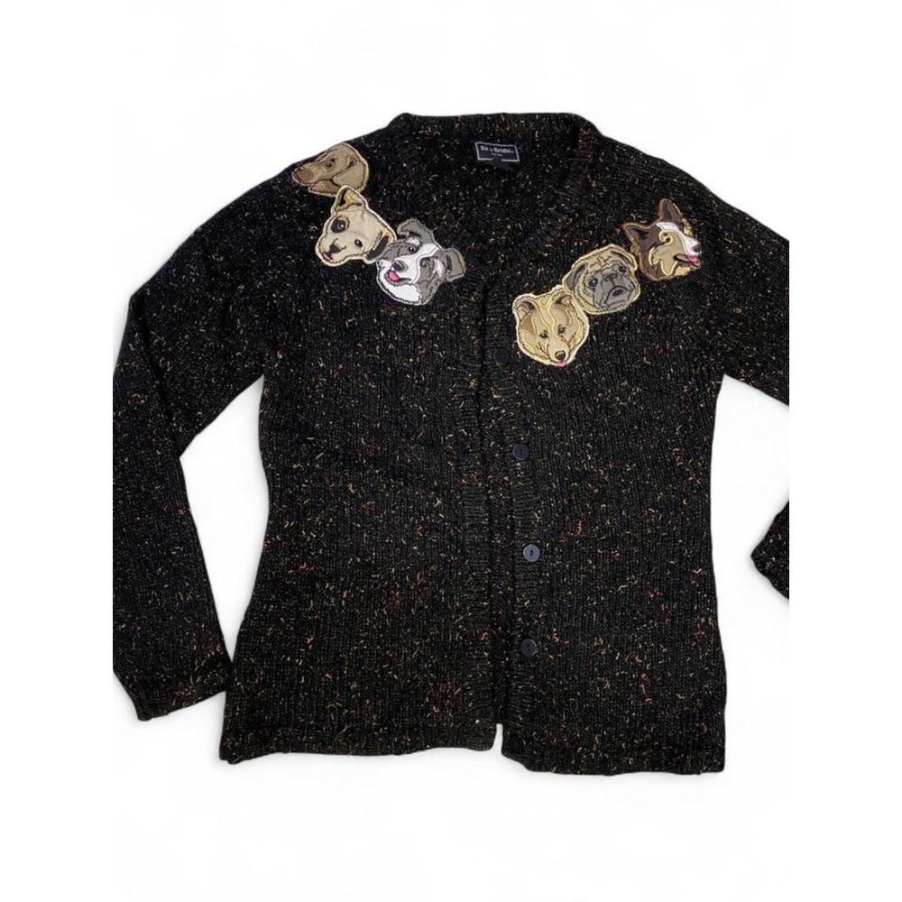 Dog Cottagecore Kidcore Y2K Eclectic Button Up Cardigan Sweater